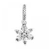 PAndora 792382c01 Sparkling Flower Cluster Pendant And Dangle Silver Charm
