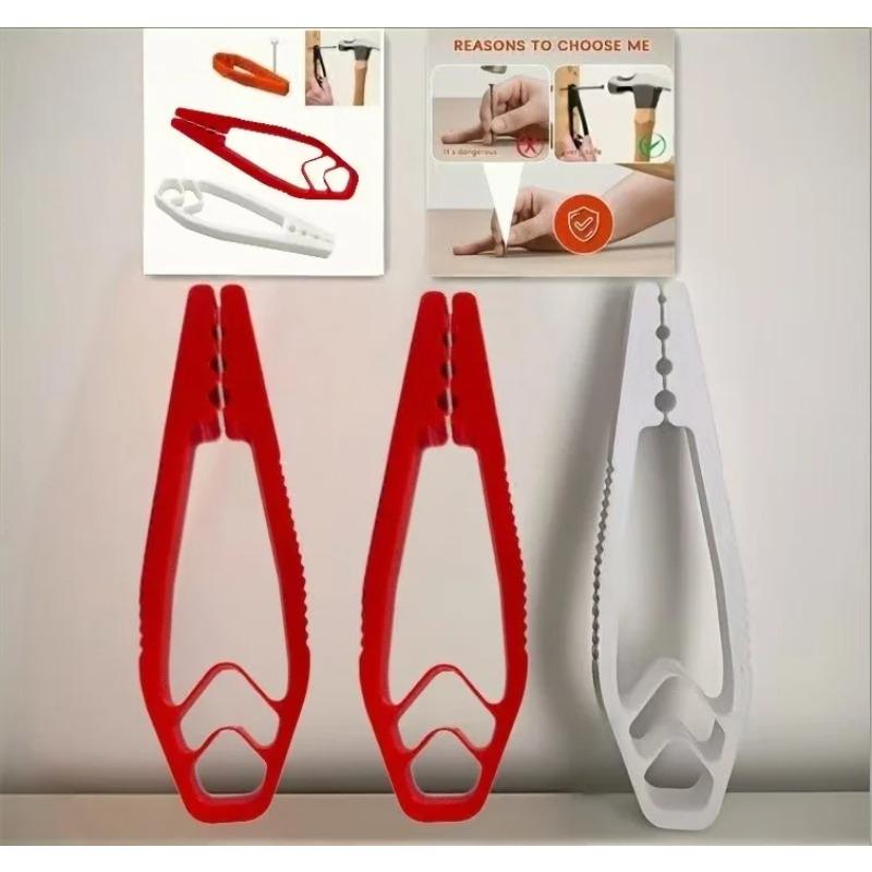 1PCS Portable Nail Fixer Tool Woodworking Nail Fixer Plastic Sliding Joint Pliers Protect Fingers for Maintenance and Woodworking