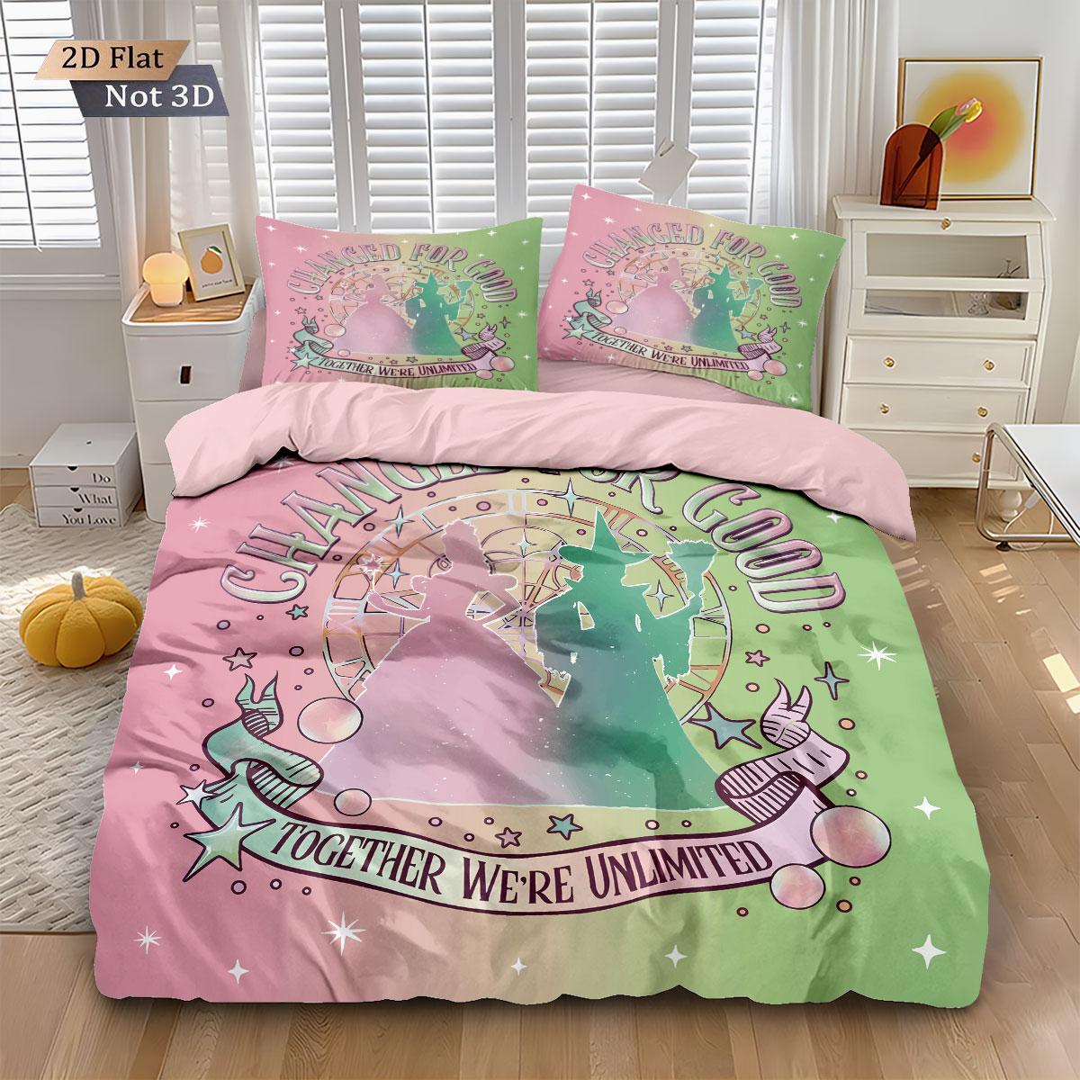 3 шт. Магическая Злая Колдунья Печатный Набор Пододеяльников Без Наполнителя Разных Размеров Декор Постельного Белья Машинная Стирка 135x200cm