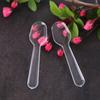 100pcs Transparent Disposable Flatware Spoons 7.5*2cm Disposable Clear Plastic Spoons   Ice Cream