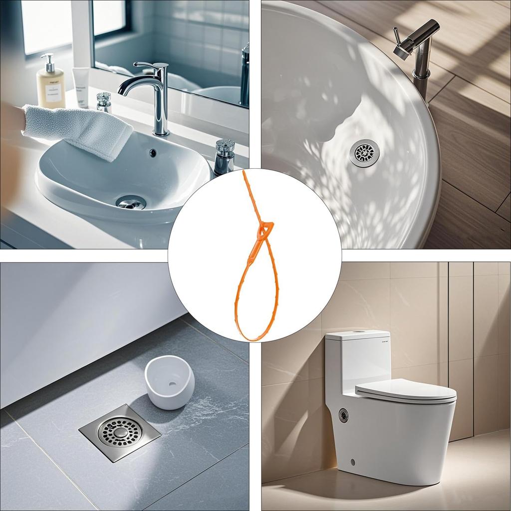 Drain Snake, Drain Clog Remover Tool, 3 Pack Cleaner Hair Remover, Sink Snake for Sewer Kitchen Sink Bathroom Tub Toilet