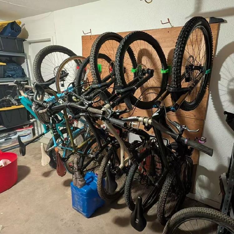 Strong Plastic Cycle Wall Mount Unspoiled Cycle Hook Vertical Space Saving Rack For Inside Use