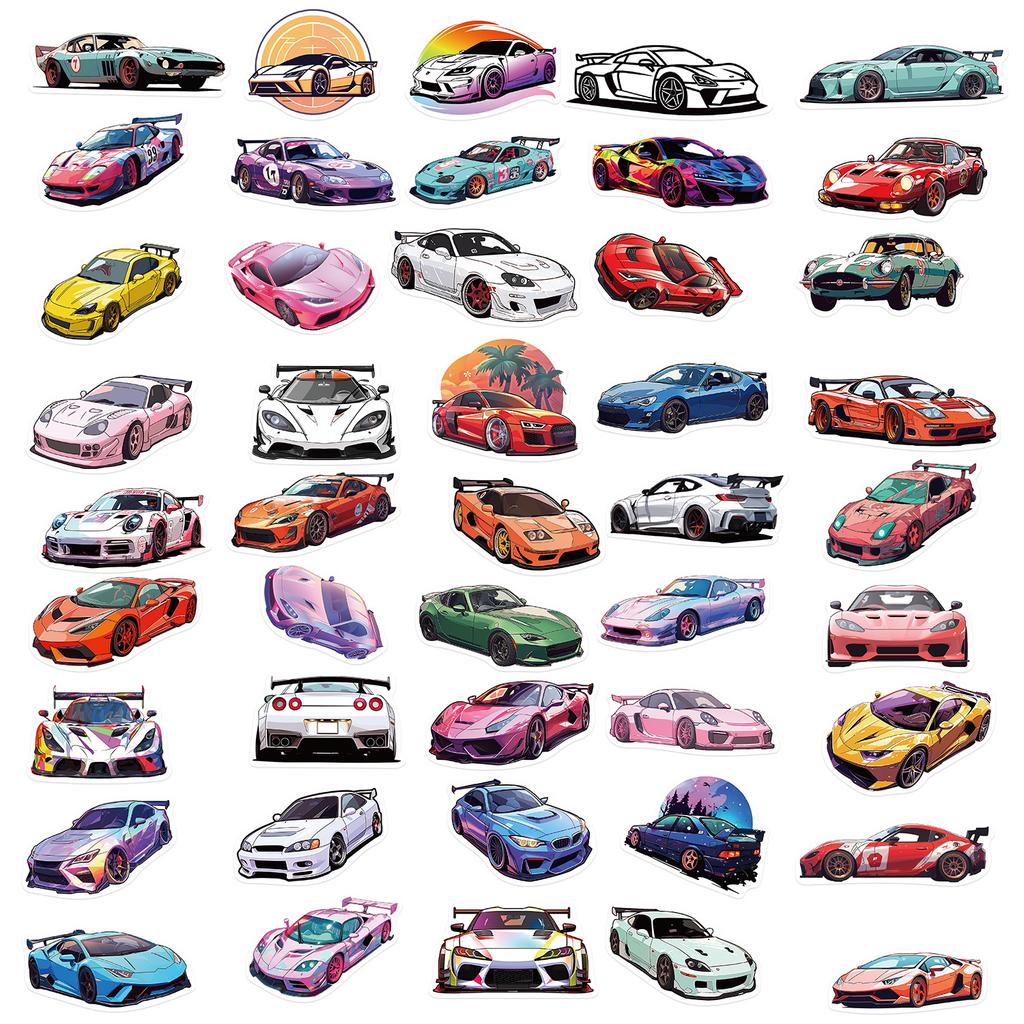 50 JDM Car Graffiti Stickers Decorate Guitar Notebook Suitcase DIY Waterproof Stickers