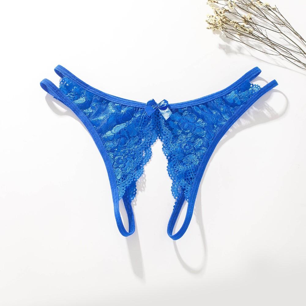 1Pcs Plus Size Open Crotch G String Lingerie Sexy Lace Transparent Thongs for Women Erotic Underwear