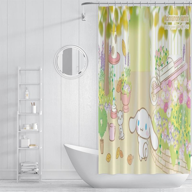 

Шторка для душа Мультяшная анимация Куроми Новый модный дизайн Водонепроницаемая и устойчивая к плесени Украшение для ванной комнаты Разные размеры W90xH180cm красный