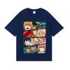 Chainsaw Man Main Cast Split Print Oversized Anime Streetwear Women And Men T-Shirt