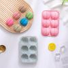 6 Cavity Brain-Shaped Silicone Mold Fondant Cake Border Moulds Chocolate Mould