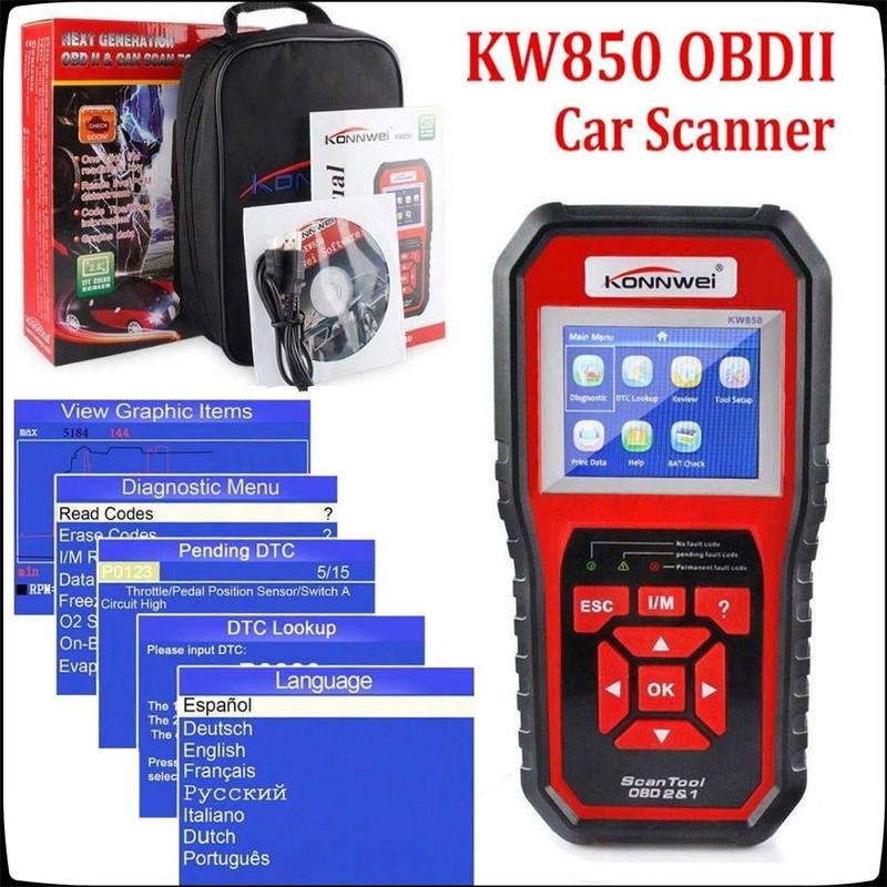 Buy Car Diagnostic Scanner Tool KONNWEI KW808 / KW850 OBDII EOBD OBDII