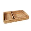 Rattan Storage Box Hand-Woven Rattan Storage Tray Wicker Basket Fruit Tea Organizer Kitchen Supplies Household Tools
