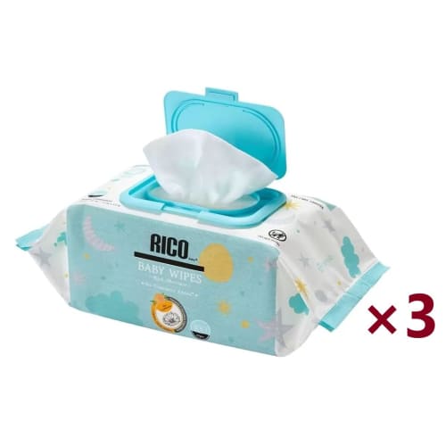 RICO Baby Wipes, 100 sheets (1 pack) x 3 packs