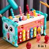 8in1 Whack-A-Mole Fishing Game Hammering Toys Montessori Fine Motor Skill Toddler Activities Baby Early Learning Educational Toy