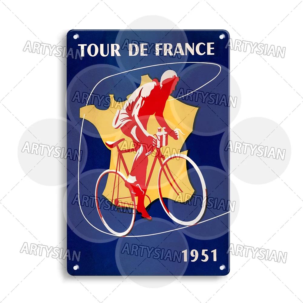 Tour de France Metal Sign Cycle Bicycle Racing Plaque Course de la Paix Championnat du monde Tour of Peace Vel’ d’Hiv Alcyon