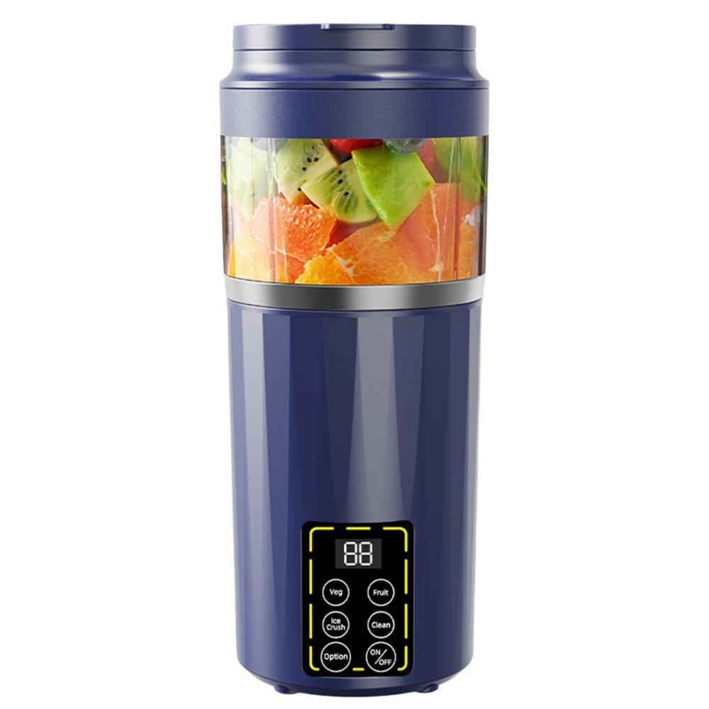 

USB Charging Electric Fruit Juicer Digital Display Fruit Extractor Cup Auto Juicing Cup Office синий