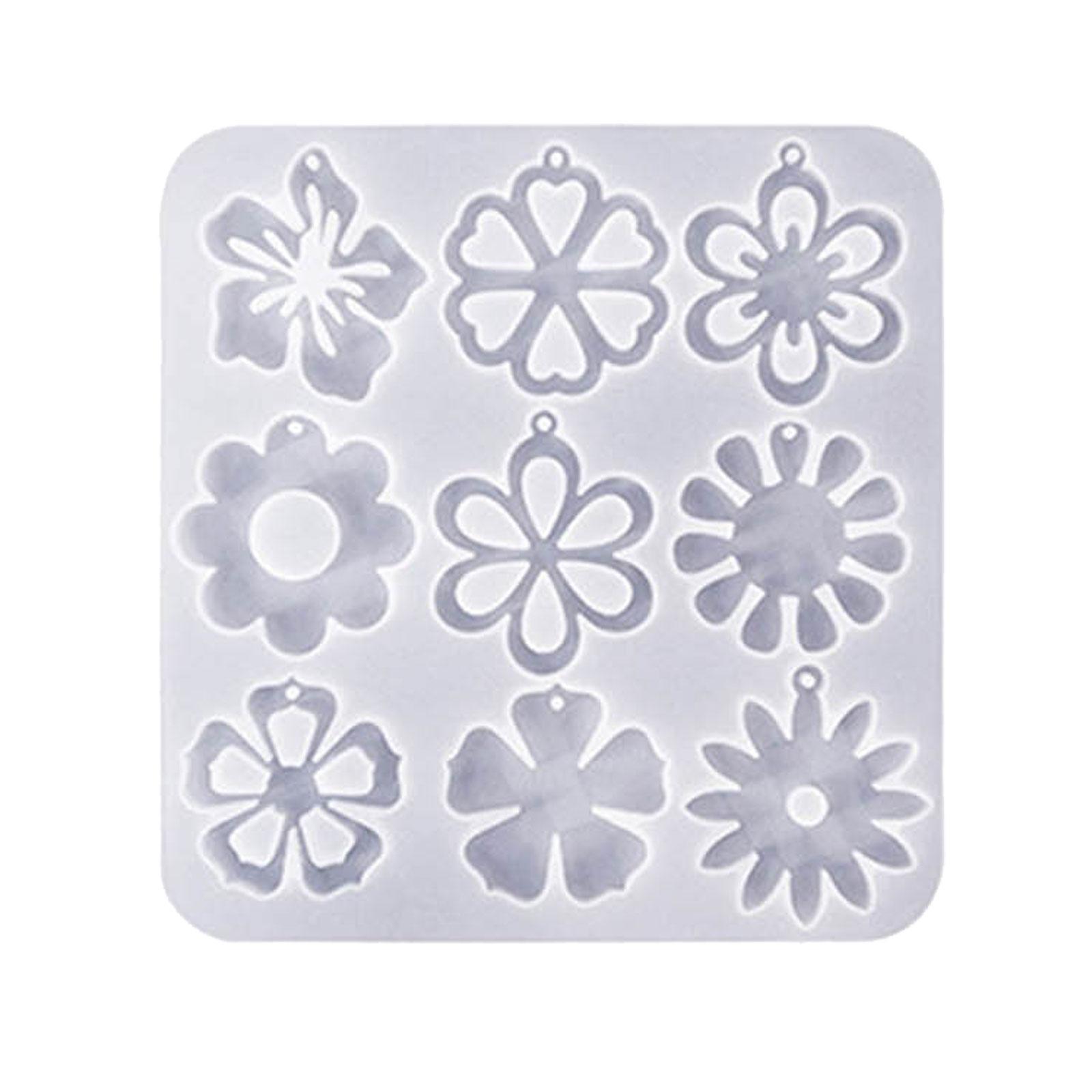 

Силиконовая смола DIY форма Простая в использовании форма для кулонов в форме цветка Литейные формы Серьги Подвесные формы Силиконовый материал