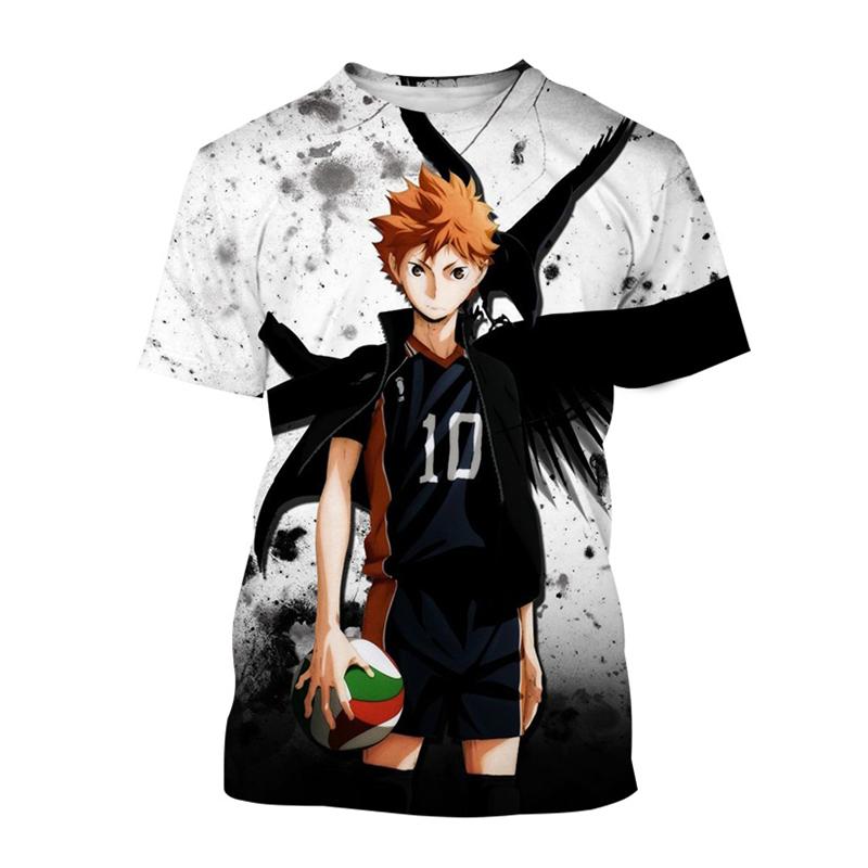 Fashion 3D Anime Print T Shirt For Men Hip Hop Trend Harajuku Children T-Shirt Outdoor Volleyball Sports Top Casual Short Sleeve