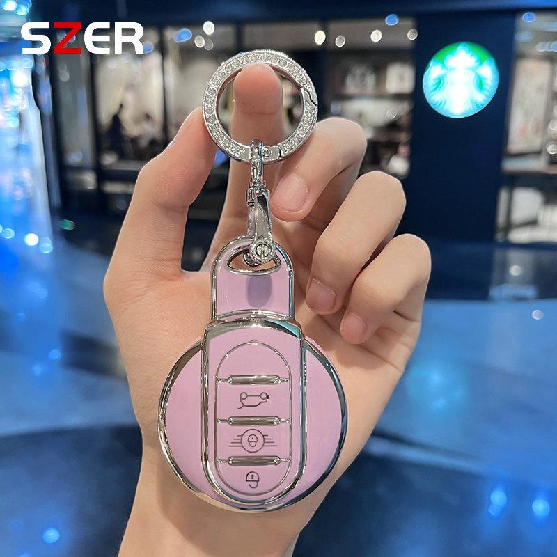 Tpu Car Key Case Cover Keychain Shell Fob For Bmw Mini Coopers One Jcw F56 F55 F54 F57 F60 R55 R56 R57 R58 R59 R60 S Roadster