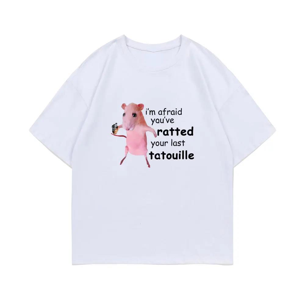 

Im Afraid You Stained The Last Tatooville Print Tshirt Funny Pink Mouse Funny Print Shirt Men Women Fashion Clothes S