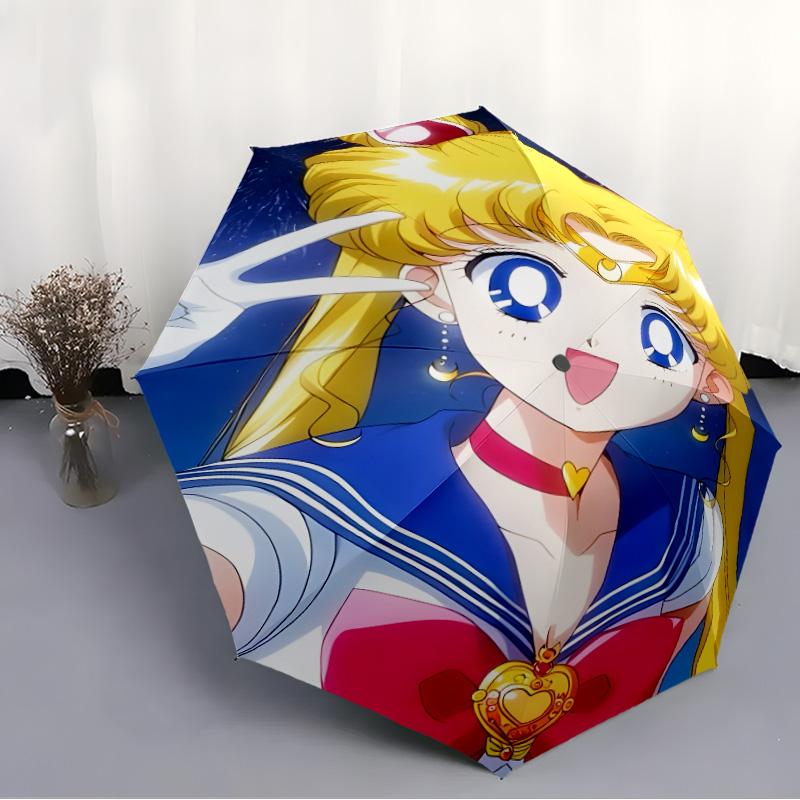 1pc Sailor Moon Umbrella, Sun Protection, And UV Shielding. It Has Eight Sturdy Ribs for Outdoor Use And Perfect As a Holiday Gift
