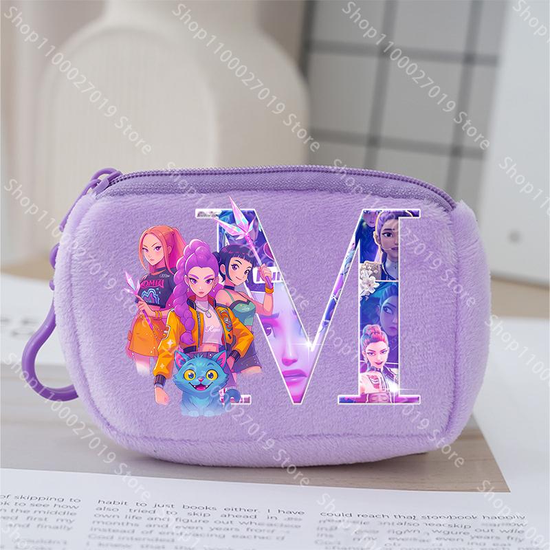 K Pop Lovci démonů Peněženka na mince pro Dětské dívky Roztomilá Přenosná peněženka Kreslené Anime Tištěný Dopis Kapsička na uložení karet Dětské dárky