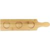 3 Slots Bamboo Beer Tasting Serving Flight Shot Glass Carrying Board