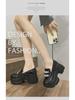 Women's 2025 Spring Thick-soled Slip-on Loafers with Inner Height Boost and Small Platform