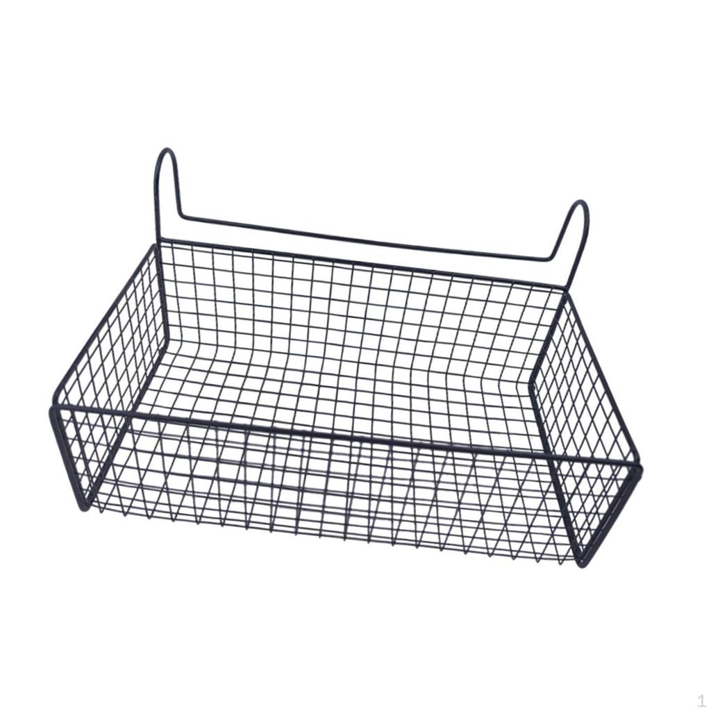 Bedside Hanging Storage Basket Beside Shelf Iron Rack Organizer for Cubical Wall Dormitory Apartment