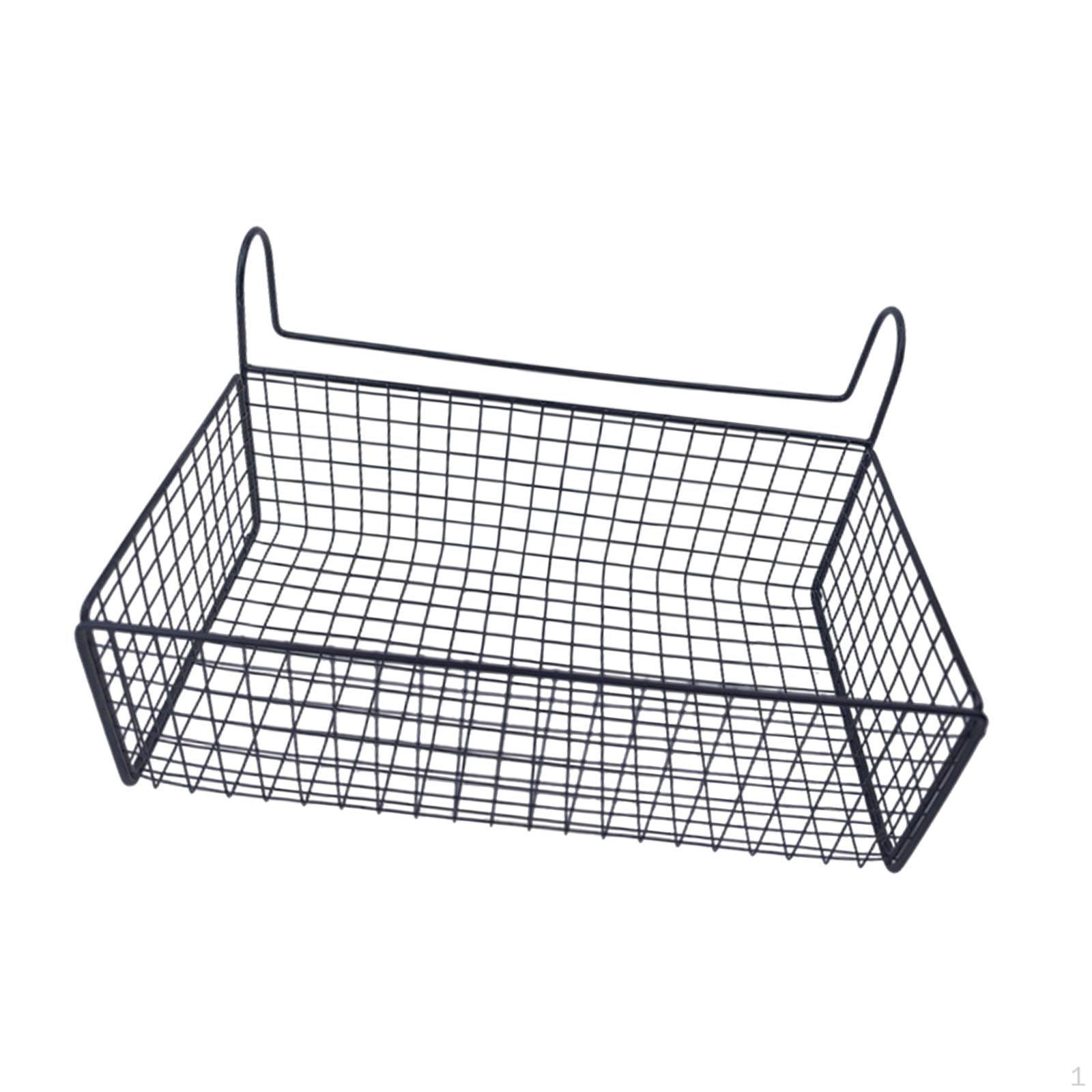 

Прикроватная подвесная корзина для хранения, прикроватная полка, железная стойка-органайзер для кубической стены, общежития, квартиры Black without Hooks