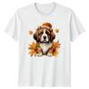 Cozy Autumn Vibes Saint Bernard Dog TShirt Saint Bernard Dog Lovers
