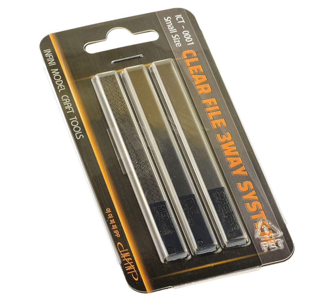 

Infini Model Glass File Set (Small) 3-Piece Set for Plastic Models (ICT0001)