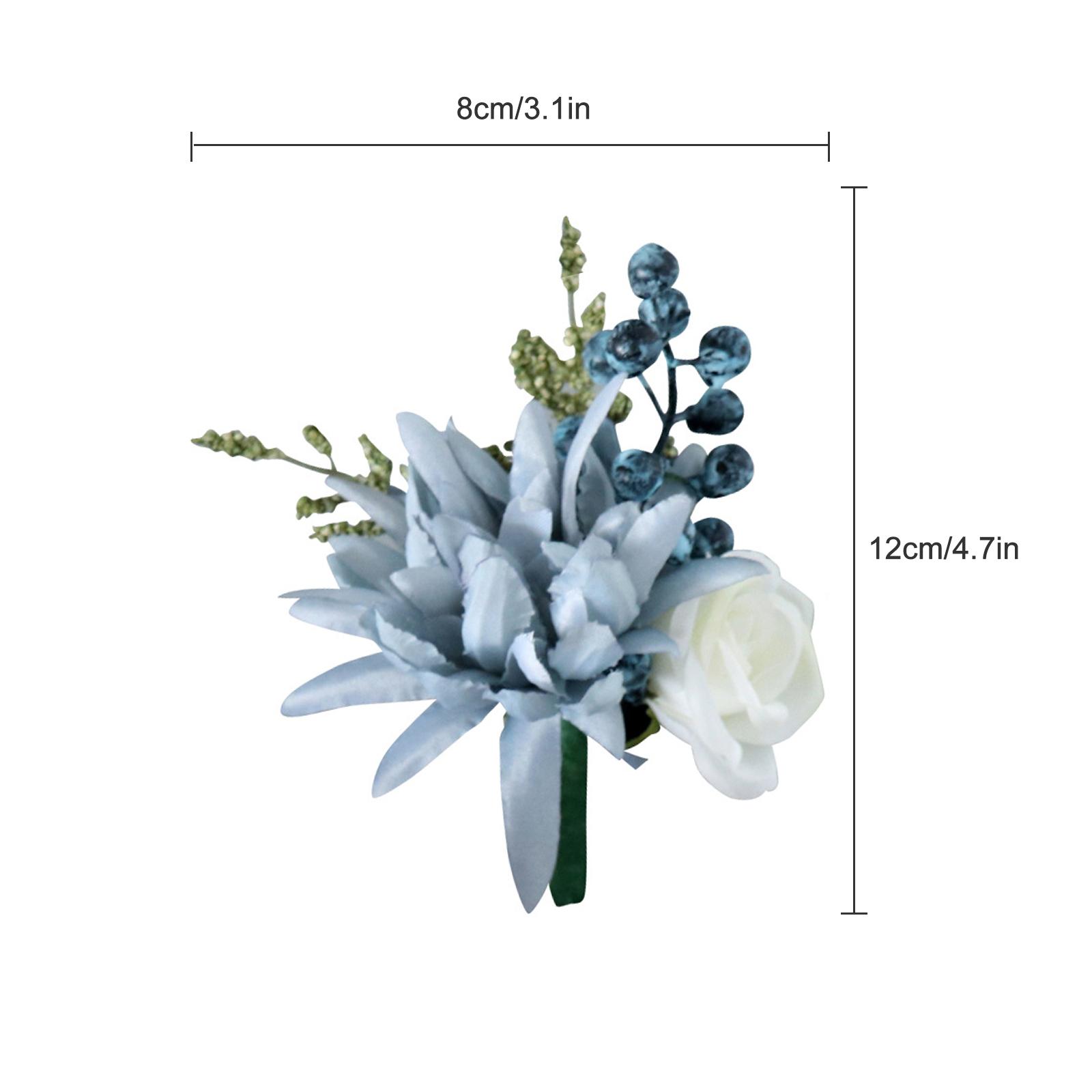 Floare pentru corsaj Floare pentru corsaj albastră pentru Nuntă Vintage Petrecere Rustic Ceremonie Type 3 gray