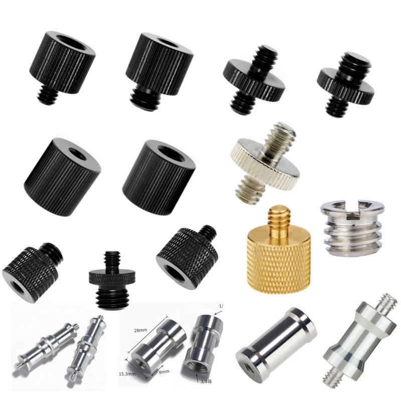 1/4 to 3/8 M4 M5 M6 M8 Screw Adapter for Tripod, Pan/Tilt Camera, Hot Shoe Mount & Light Stand