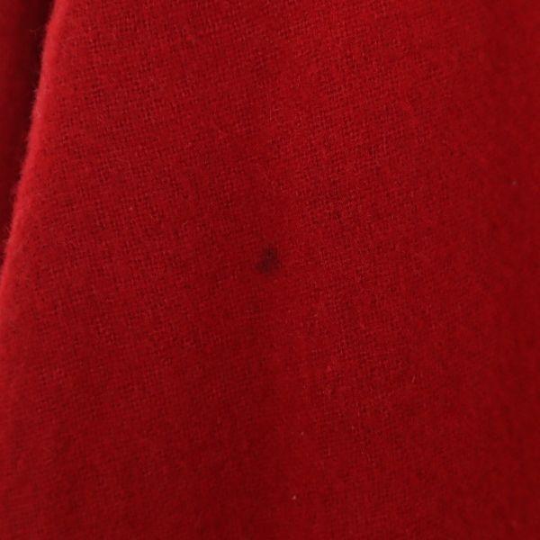 Woolrich 80s Made In USA Wool Long Sleeve Shirt Red Elbow Patch Men's Used