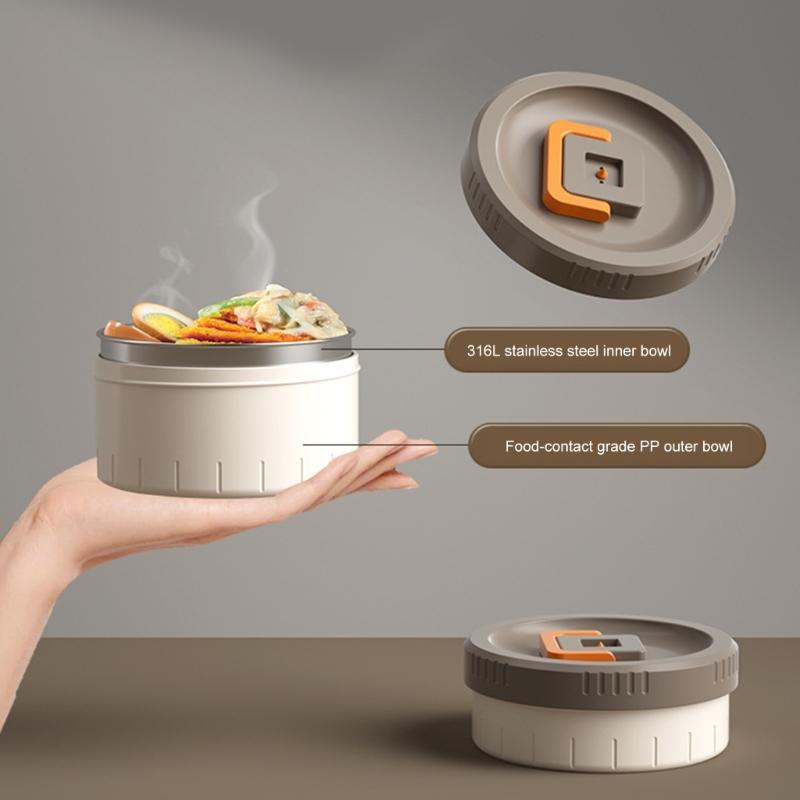 Bentos Lunch Box Large Capacity Stainless Steel Leak Proof Insulated Food Container with Stackable Compartment