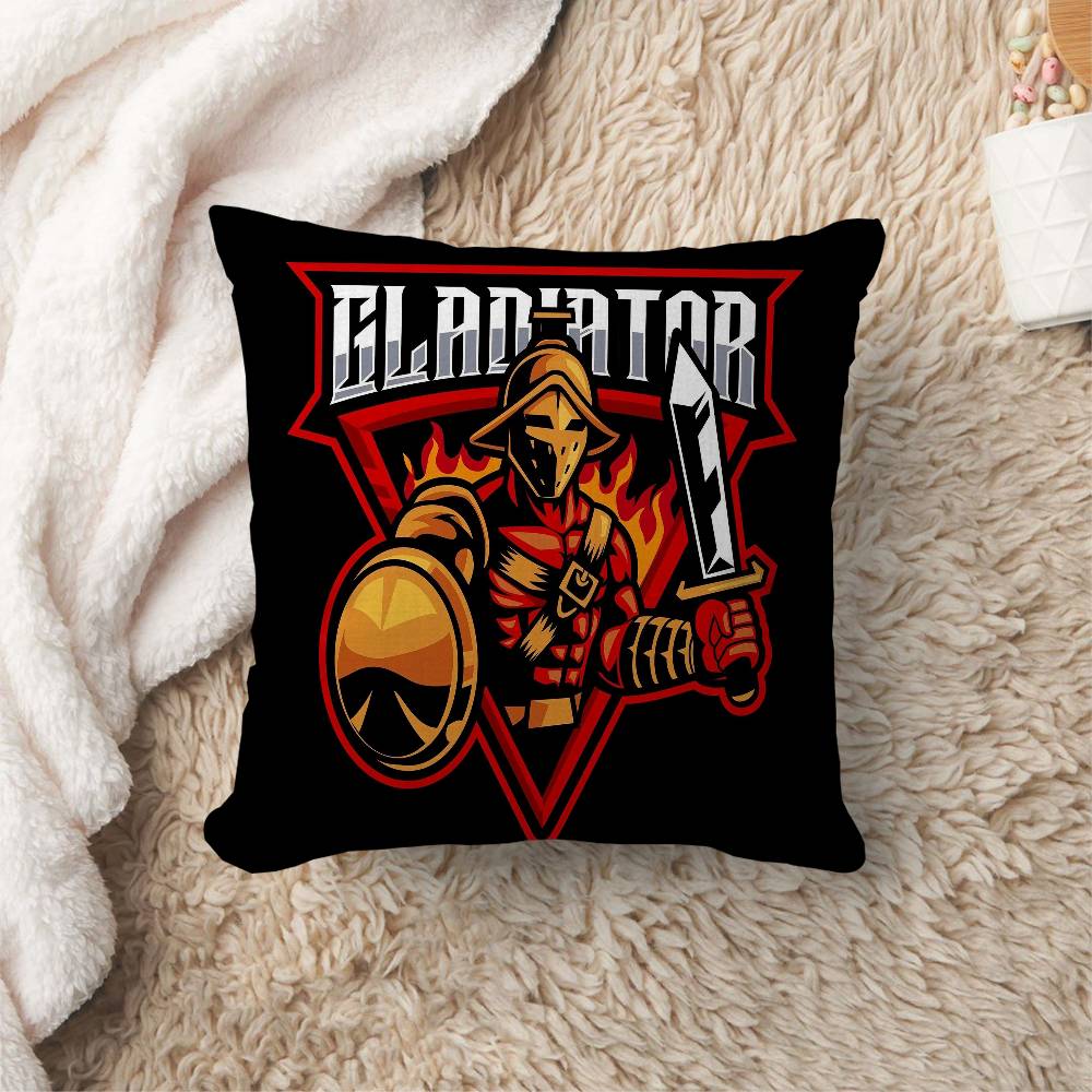 Sspartan Gladiator Logo Cushion Cover Car Throw Pillow Case For Sofa Car Christmas Gift Xcm Xcm