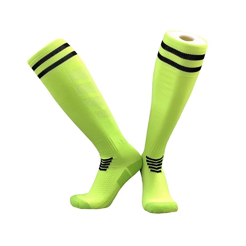 Handtuchboden Fußballsocken Atmungsaktiv Kniehoch Trainingslange Strümpfe Erwachsene Jugendliche Kinder Praktische Wettkampf-Fußballsocken