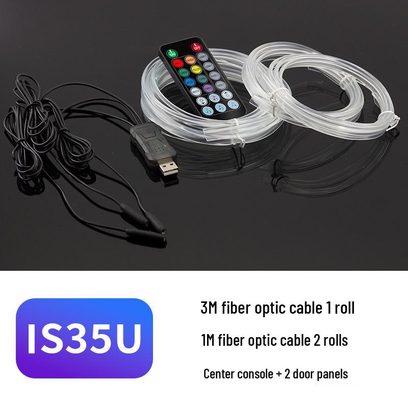 USB Voice-Controlled Car Ambient Light Strip: Wireless, Colorful Rhythm & Remote-Controlled Interior Light Guide