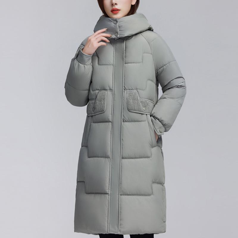 Móda Žena Zimní Dlouhé Kabáty s Kapucí Ležérní Volné Hrubé Teplé Parky Dámské Bundy
