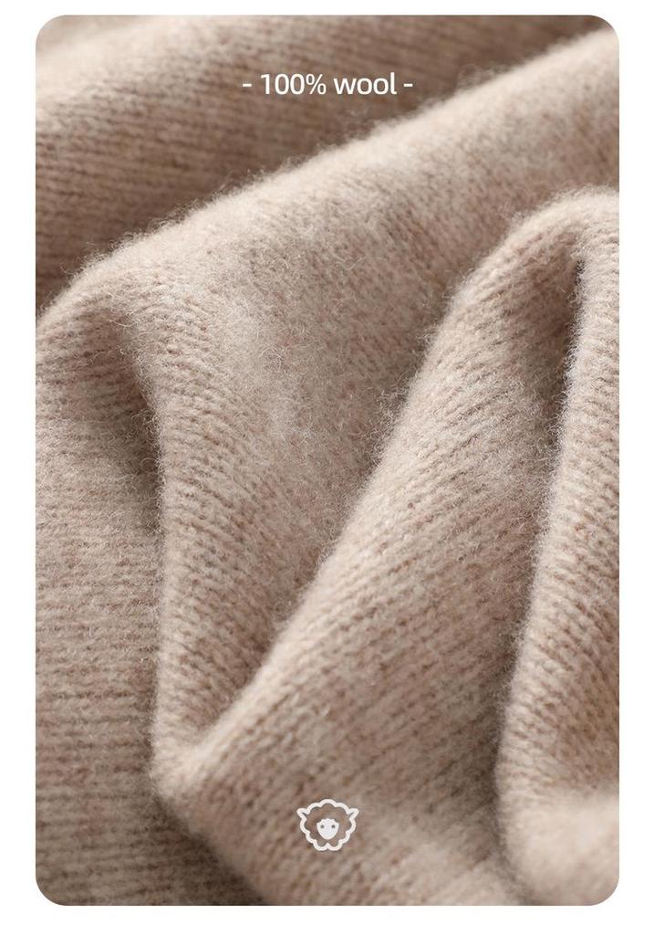 Women's Slimming Wool Sweater - Chinese Style Button-Up, Half-High Collar, Long Sleeve Pullover for Autumn/Winter