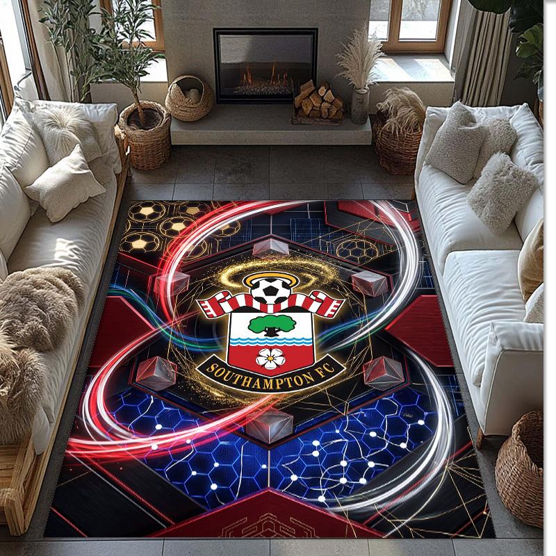Tappeto in Velluto di Cristallo con Stampa del Southampton Football Club, Comodo Assorbente d'Acqua Antiscivolo per Pavimenti Interni