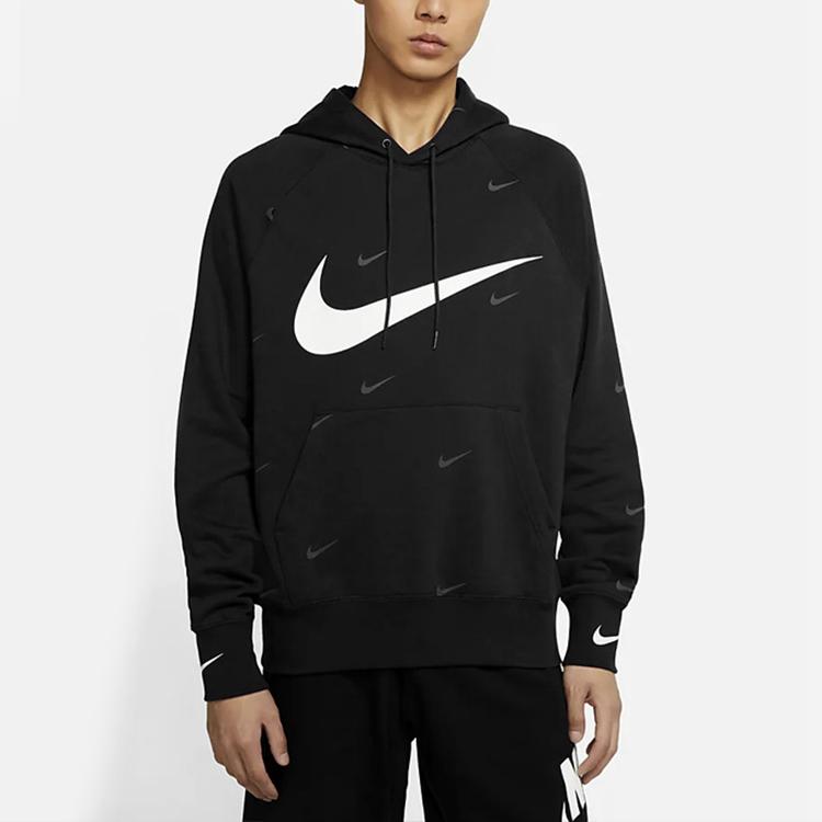 Nike NSW Swoosh Fleece Hoodie Men Sweatshirt Black DA0111-010