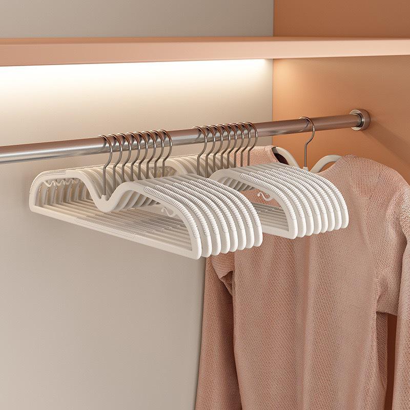Compact Non-Slip Clothes Hanger - Space-Saving, No-Trace, Anti-Shoulder Bump Drying Rack.