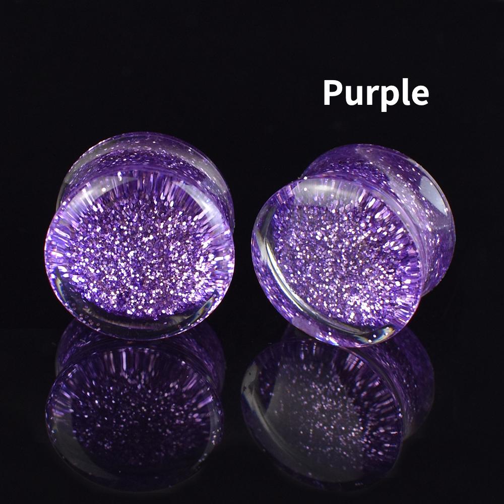 6-50 mm, reine Farbe, glänzende Ohrstöpsel und Tunnel, Ohrdehner, Expander, Ohrpiercing-Schmuck