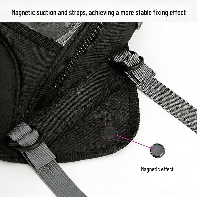 Magnetic Waterproof Motorcycle Tank Bag: Large-Capacity, Wear-Resistant, with Phone Navigation Holder