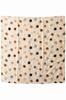 Beige Scarf with Colorful Dots - 180x90 , Cotton and Viscose