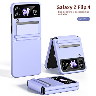 Electroplated Transparent Phone Case for Samsung Galaxy Z Flip 4 3 Flip4 Flip3 5G Full Protection Hinge Solid Color Cover Shell