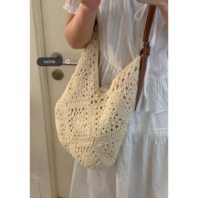 Nischen-Häkel-Tasche Damen Neue Sommer-Mode-Tragetasche Große Kapazität Umhängetasche