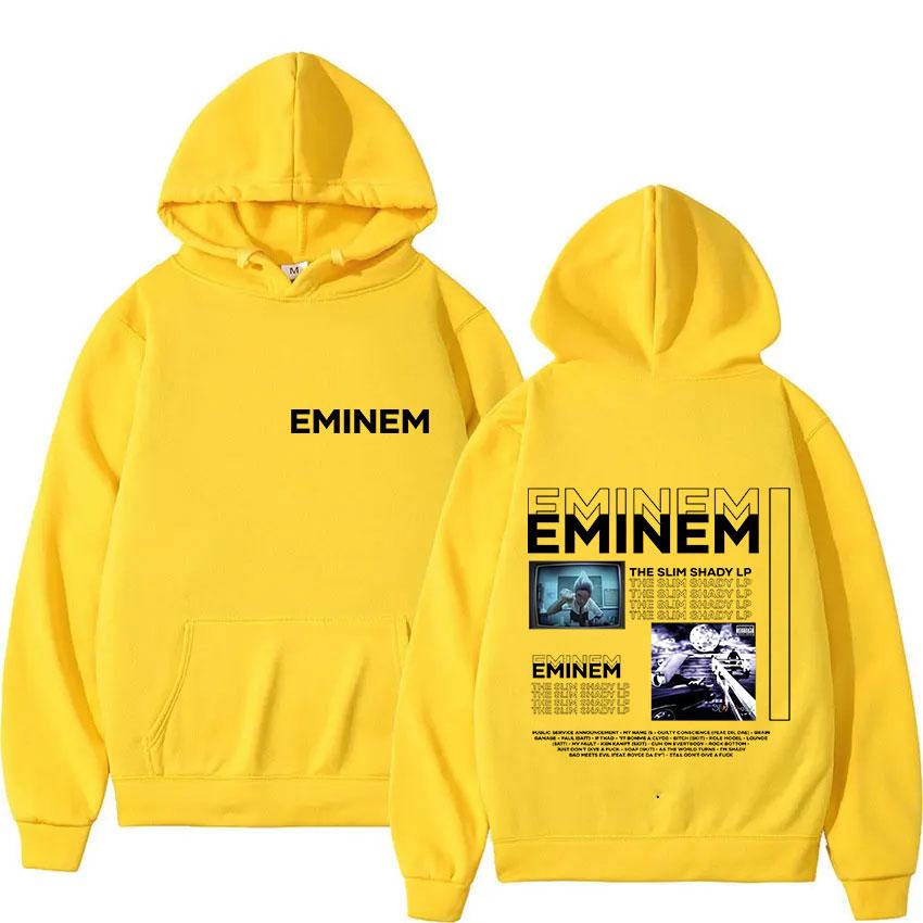 Rapper Eminem The Slim Shady LP Neues Album Merch Hoodie Herren Retro Style Hip Hop Sweatshirt Y2K Popmusik Langarm-Hoodie