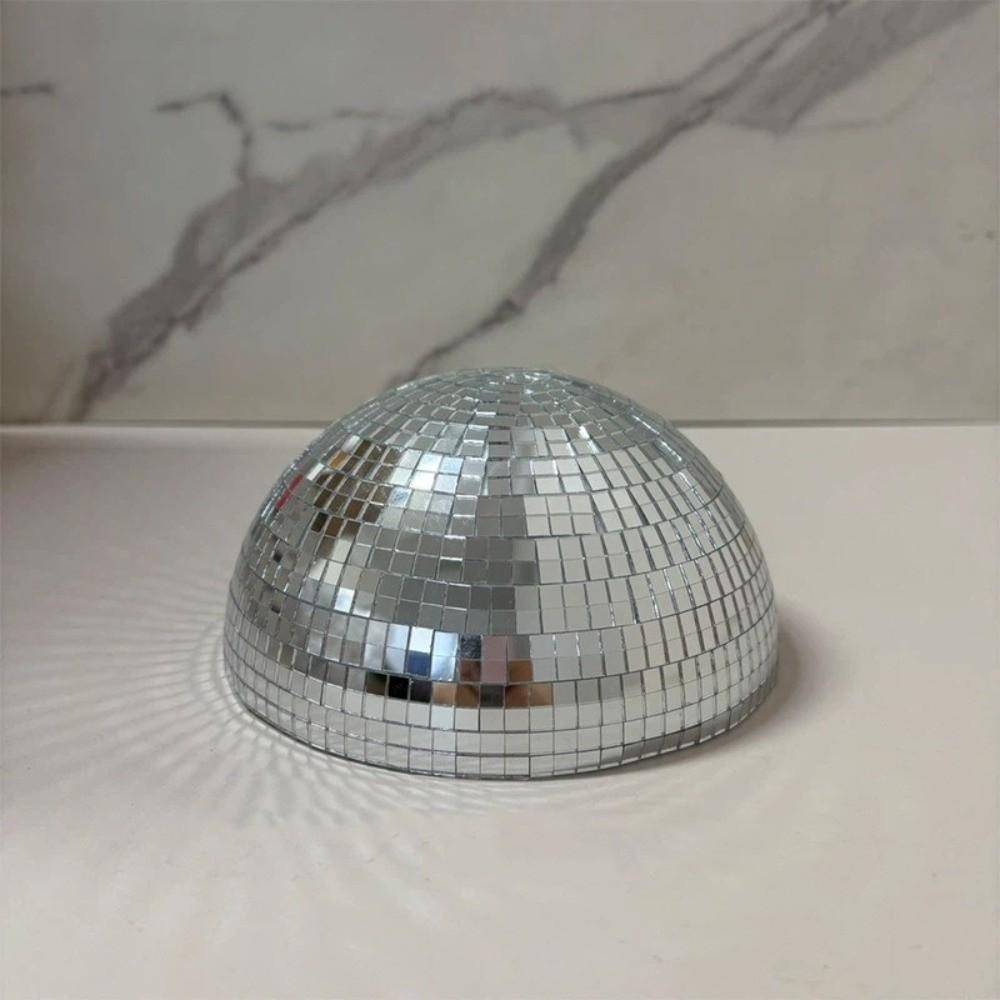 5 Pezzi Specchio Metallico Palla da Discoteca Arte da Parete Semicerchio a Cupola Decorazione da Parete Disco Soggiorno