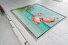 PLAQUE DE PROTECTION EN VERRE POUR PLAQUE DE CUISSON 70x52 FLAMANT ROSE