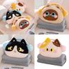 Cat Animal Pillow Cover With Foldable Blanket For Home And Car Use
